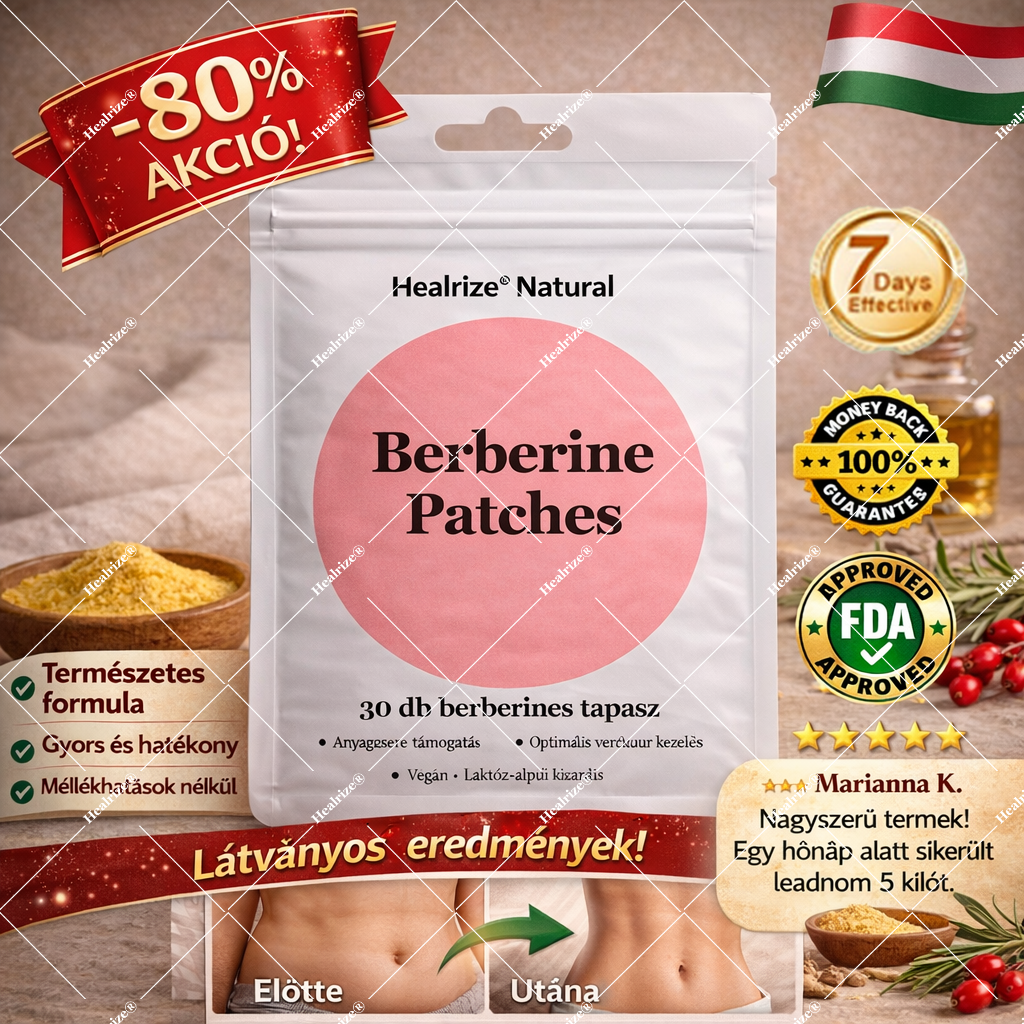 🔱Healrize® berberines fogyasztótapasz: Kontrolláld az étvágyad, növeld az energiaszinted, és természetes módon csökkentsd a stresszt. 🆙